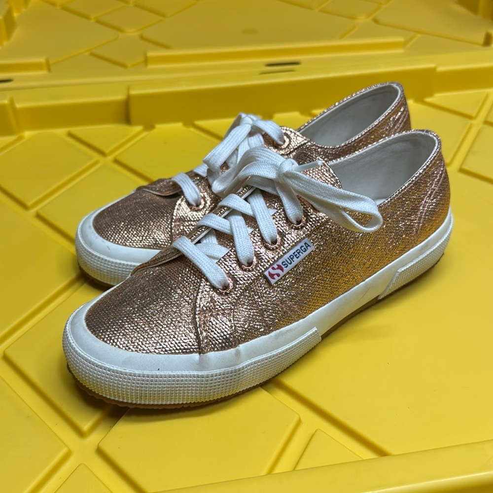 Superga Cotmetu Sneakers Rose Gold Metallic #S002HG0 - EU 37 / US 6.5